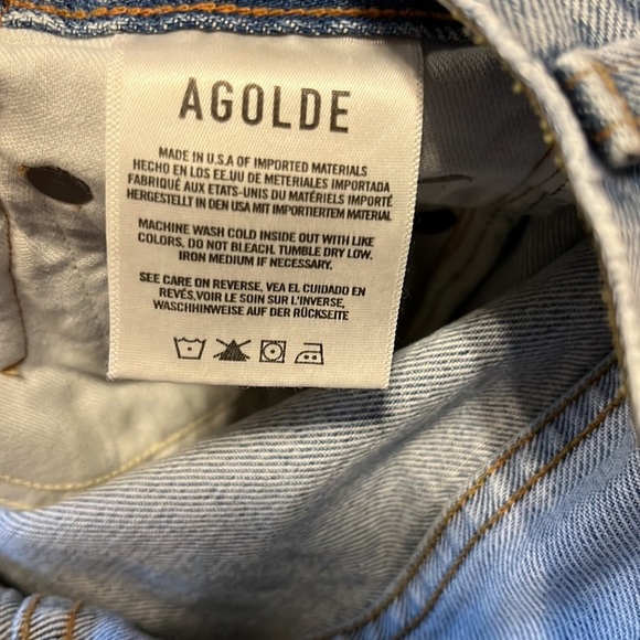 NWT AGolde Fold Waistband Jeans Size 26 - Picture 14 of 15